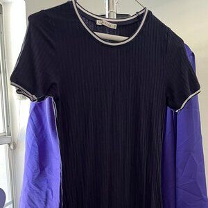 T-shirt Dress Heart and Hips Medium Knit Blue